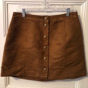 Old Navy Faux Suede Button Down Skirt